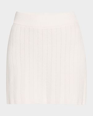 Herringbone Straight Mini Skirt