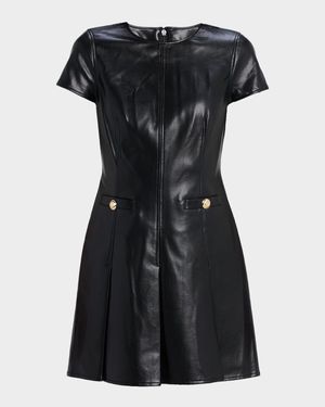 Vegan Leather Mini Dress