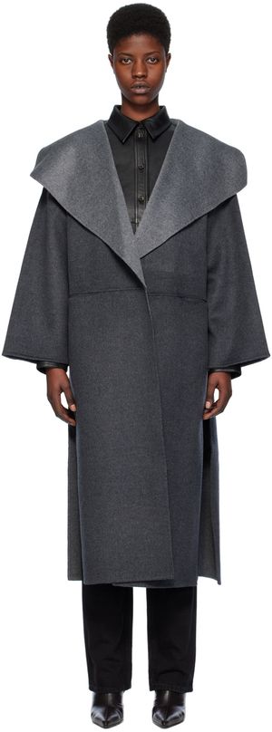 TOTEME Gray Two-Tone Coat