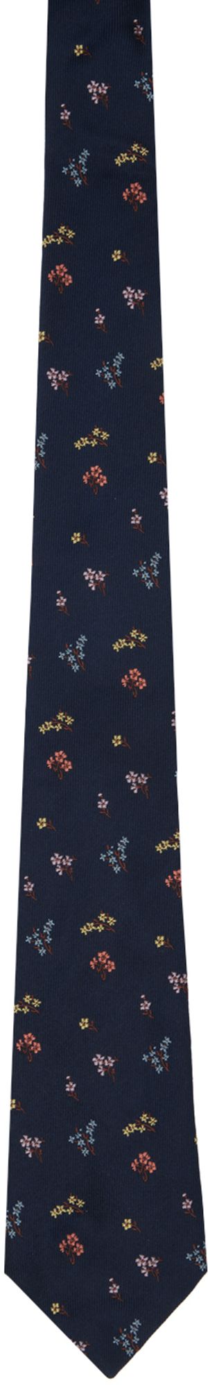 Paul Smith Navy Flowers Tie
