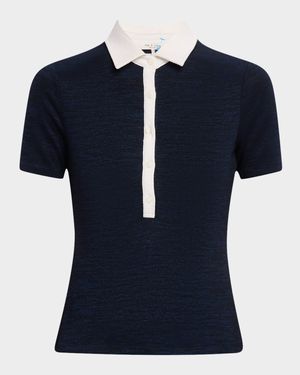 The Knit Button Polo Top