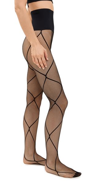 Commando Diamond Net Tights Black M