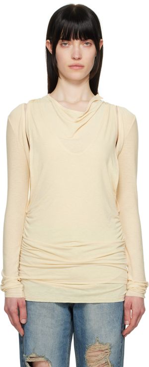 OPEN YY Yellow Convertible Bolero T-shirt