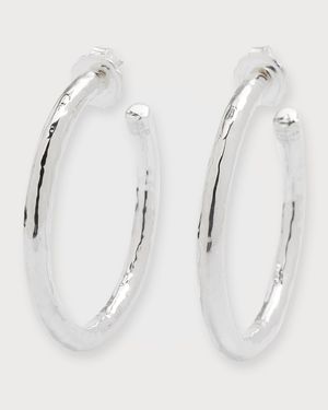 Medium Hoop Earrings in Sterling Silver