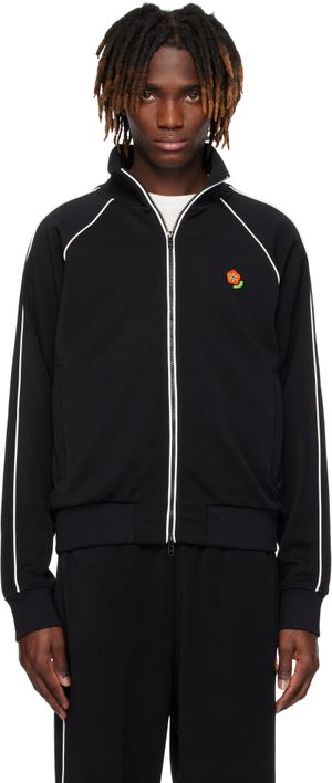 Kenzo Black Kenzo Paris 'KENZO Pop' Embroidered Track Jacket
