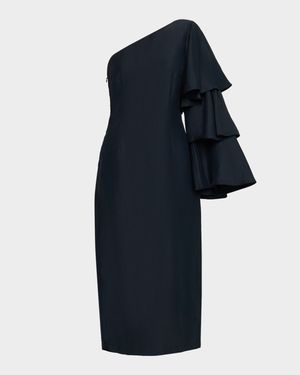 Bidi Bidi Bom Bom Tiered-Sleeve Cocktail Dress