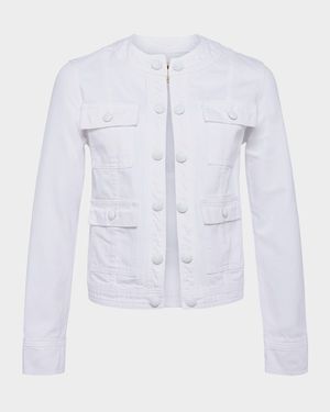 Yari Collarless Denim Jacket