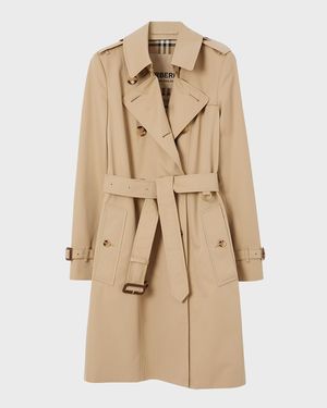 Chelsea Belted Double-Breasted Trench Coat