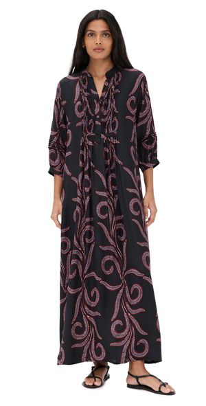 Natalie Martin Collection Sammie Maxi Dress Feather Black S