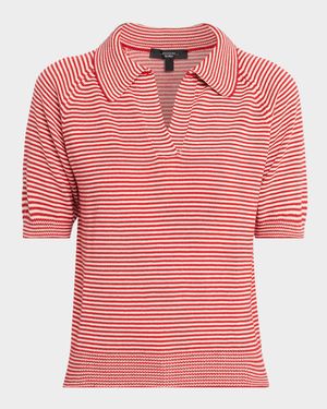 Junior Striped Cotton Knit Top