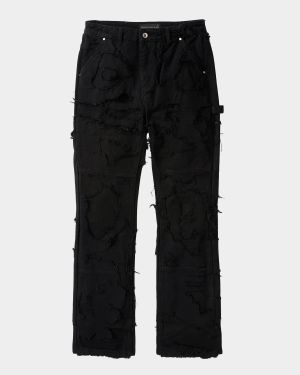 Men's Unearthed Distressed Slim-Straight Leg Pants