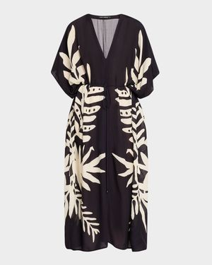 Jungle Frame Kaftan Maxi Dress