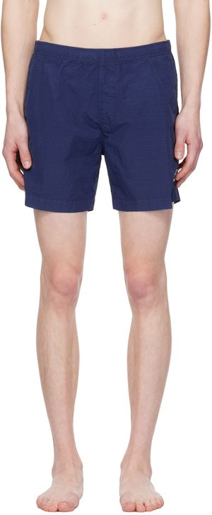 C.P. Company Navy Crinkled Swim Shorts