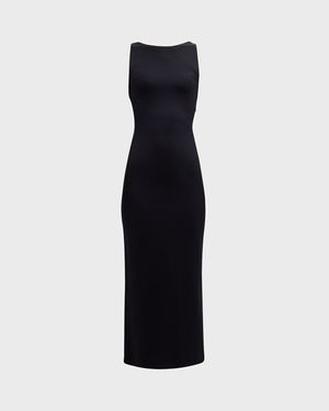 Sleeveless Open-Back Jersey Maxi Dress