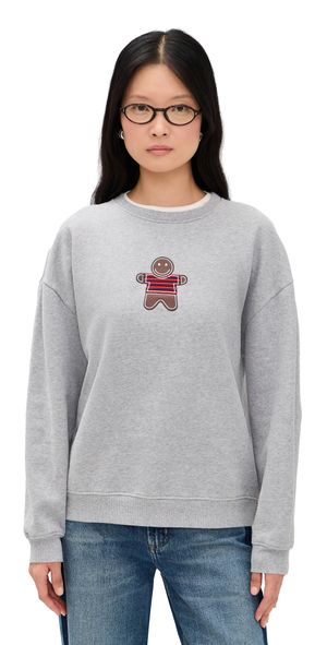 KULE The Oversized Gingerbread Sweatshirt Heather Grey L