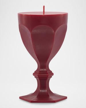 Harcourt Goblet Candle, Red