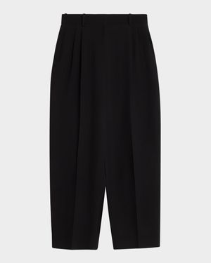 Lilas Pleated Straight-Leg Pants