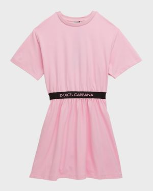 Girl's Logo-Print Waistband T-Shirt Dress, Size 8-14
