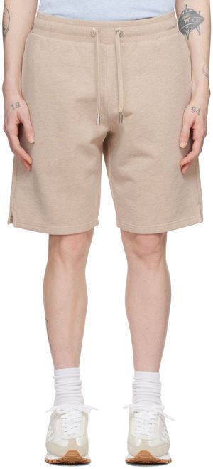 AMI Paris Short beige à logo Ami de cœur