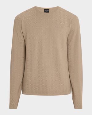 Men's Wool Chevron Crewneck Sweater