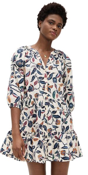 Apiece Apart Mini Mitte Dress Garden Floral Cream L