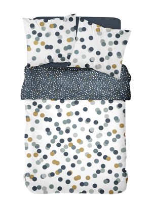 Today Linge De Maison - Parure de lit imprimé en coton - Taille 240x220 cm - Blanc
