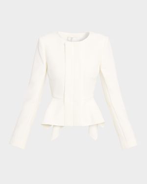 Peplum Crepe Jacket