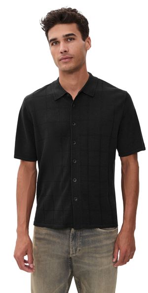 rag & bone Window Pane Dalton Shirt DKBRN XXL