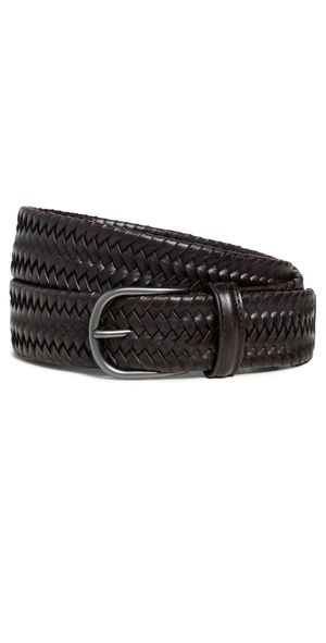 Anderson's Leather Woven Belt Brown M1 36