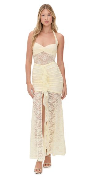 Runaway the Label Annika Maxi Dress Lemon L