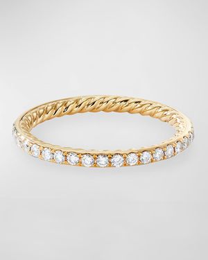 DY Eden 18k Diamond Pave Wedding Band, 1.85mm