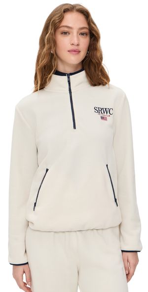 Sporty & Rich Nautical Polar Quarter Zip Ecru XS