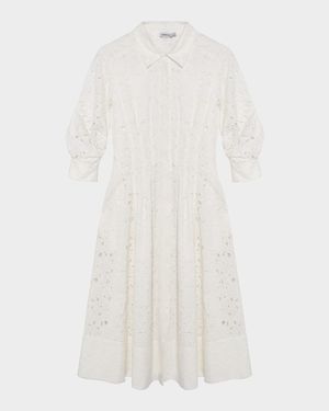 Jazz Embroidered Midi Shirtdress