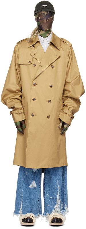 doublet Beige Invisible Trench Coat