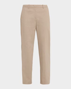 Cotton Couture Straight-Leg Trousers