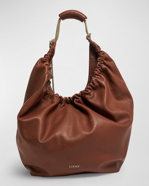 x Paula's Ibiza Squeeze XL Shoulder Bag in Leather