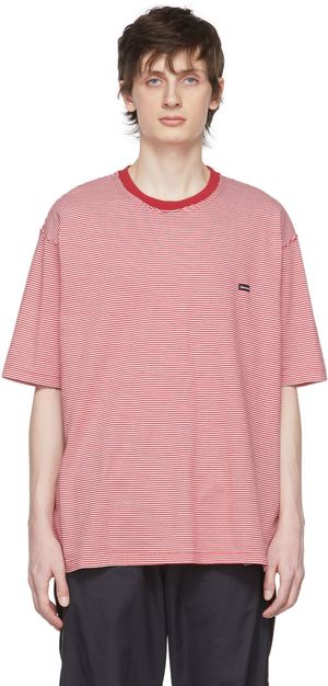 Undercoverism T-shirt rouge et blanc en coton