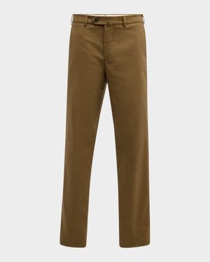 Men's Carlo Hyannis Straight Cotton Trousers