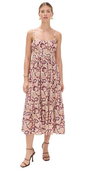 Ulla Johnson Nadine Cami Midi Dress Amaranthus 14