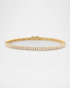 Vertical Row Baguette Tennis Bracelet