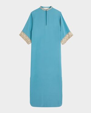 Bead Embroidered Cady Couture Gown