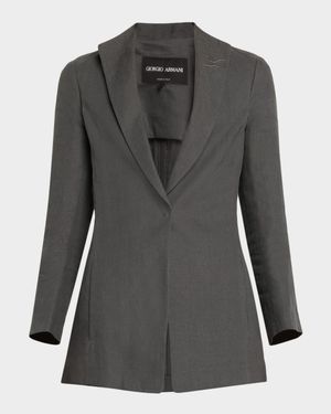 Linen Single-Breasted Blazer