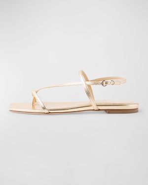 Ella Metallic Thong Slingback Sandals