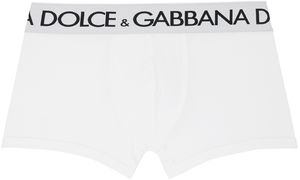 Dolce&Gabbana Boxer blanc à logos