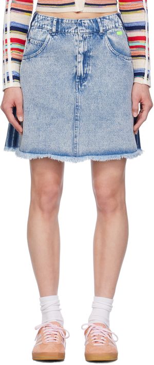 adidas Originals Minijupe bleue en denim édition KSENIASCHNAIDER