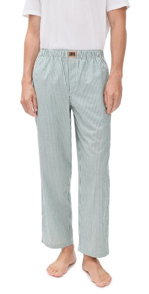 Lunya Airy Cotton Straight Leg Pants Overstory Stripe XXL