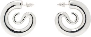 Panconesi Silver Small Serpent Hoop Earrings