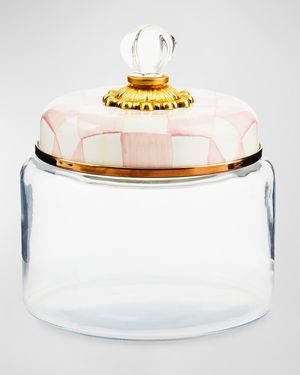 Rosy Check Kitchen Canister, Small