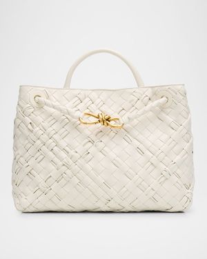 Small Andiamo Intrecciato Leather Top-Handle Bag