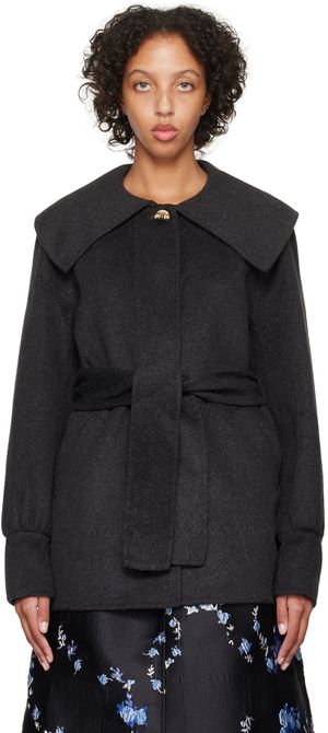 GANNI Manteau décontracté gris